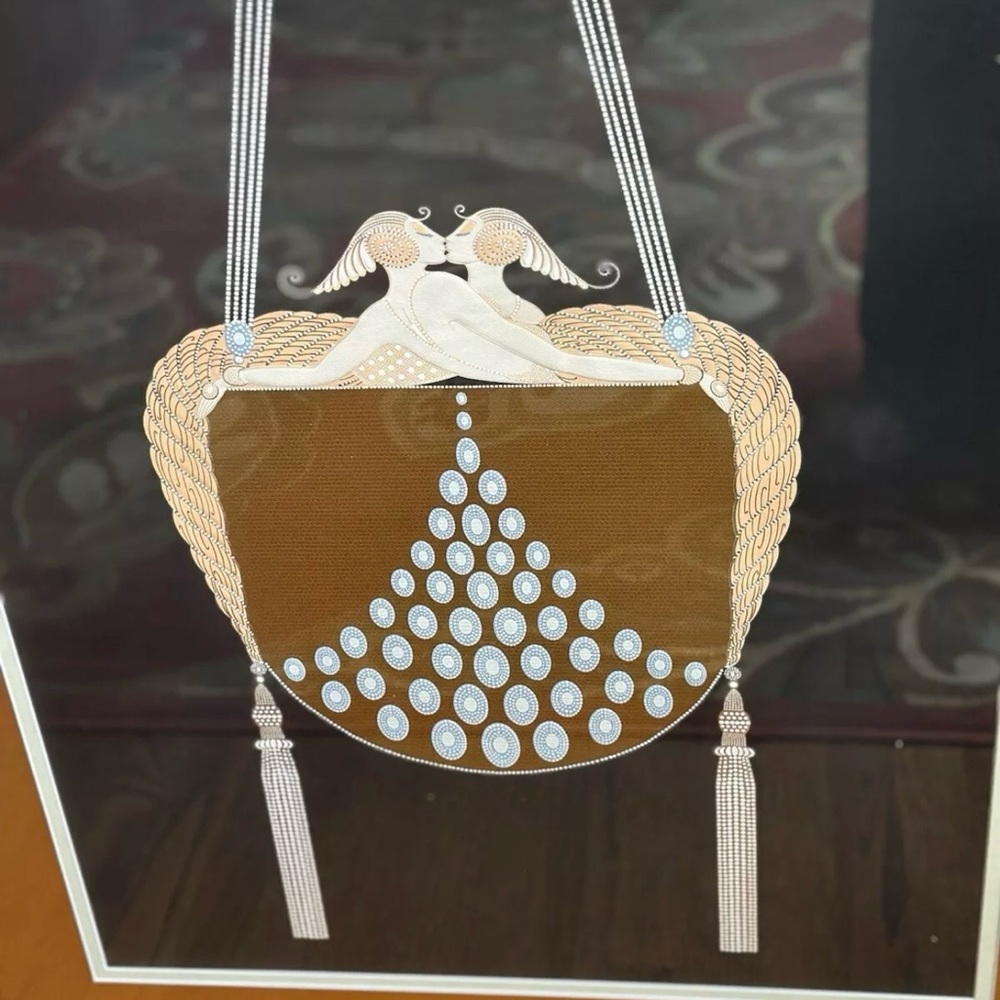 Erte (Romain de Tirtoff) "The  Clasp"  Serigraph. Gorgeous Frame and Paperwork - Picture 6 of 7
